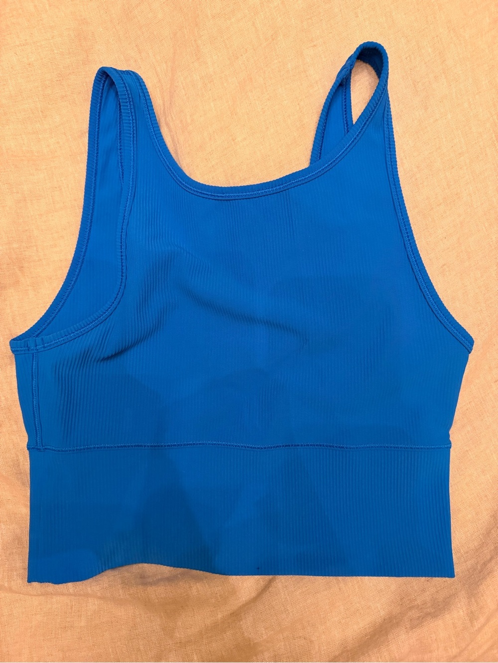 🍋 lululemon athletica Electric Blue Ribbed Sports Bra Crop🍋
